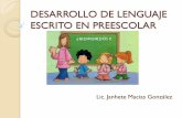 Desarrollo de lenguaje escrito en preescolar