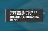 Tutorial para adherir servicios AFIP de Nic.ar