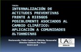 Síntesis de la Tesis Doctoral del Geog. Pablo Kaplún: Internalización de actitudes preventivas...