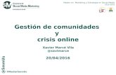 Master SmmUS 2015/2016 - Gestión de comunidades y crisis online