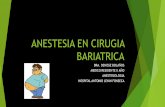 Anestesia en cirugia bariatrica dra bolaños
