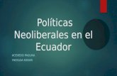 Políticas neoliberales en el ecuador