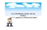 LA CRIMINALIDAD EN EL PERÚ: ¿REALIDAD O PERCEPCIÓN?