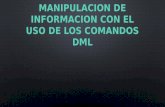 Manipulacion de informacion con el uso de los  Comandos DML