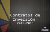 Contratos de Inversión 2012-2015