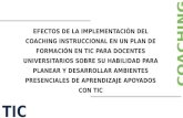 Efectos de la implementación del coaching instruccional en un plan de formación en tic para docentes universitarios