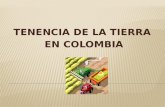 LA TENENCIA DE LA TIERRA EN COLOMBIA.