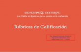 RUBRICAS DE CALIFICACIÓN PARA EL NIVEL INICIAL - Edgard Gonzales Gutierrez