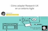 Cómo adaptar Research UX en un entorno Agile