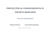 Protección al consumidor en los servicios bancarios 2016