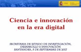 Intervención institucional: Ciencia e innovación en la era digital