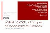 John Locke ¿Porqué es necesario el Estado?