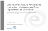 Criteris mediambientals en la nova Llei de Contractes del Sector Públic - Josep Esquerrà