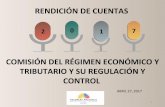 RENDICIÓN DE CUENTAS 2017 COMISIÓN RÉGIMEN ECONÓMICO