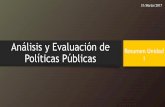 Análisis y evaluación de políticas públicas