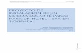 PROYECTO DE INSTALACIÓN DE UN SISTEMA SOLAR TÉRMICO PARA UN HOTEL – SPA EN SIGÜENZA