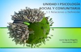 Unidad 1 Psicología Social y Comunitaria