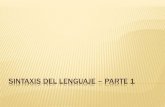 Sintaxis Básica del lenguaje Java
