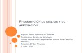 Prescripcion de dialisis y adecuacion