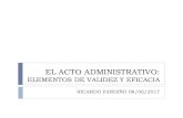 El acto administrativo: validez y eficacia