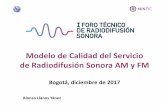 Modelo de calidad del servicio de radiodifusión sonora AM y FM