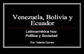 Latinoamérica Hoy: Política y Sociedad (Venezuela, Bolivia y Ecuador)