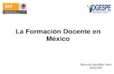 La Formación Docente en México - oecd. · PDF fileEn 1906 se decretó la Ley Constitutiva de las Escuelas Normales para sustentar la política de formación de maestros (45 Escuelas