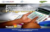 Manual de Formulación del Presupuesto por Programaspdf.usaid.gov/pdf_docs/PNADT736.pdf · Manual de Formulación del Presupuesto por Programas Presentación El fortalecimiento del