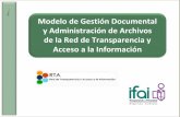 Modelo de Gestión Documental y Administración de · PDF fileRed de Transparencia y Acceso a la Información Es una red de intercambio entre organismos y/o entidades públicas que