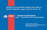 “NORMAS DE SEGURIDAD MINERA APLIALE A FAENAS …sitiohistorico.sernageomin.cl/pdf/presentaciones-geo/Manejo...“normas de seguridad minera apliale a faenas mineras”, según título
