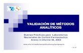 VALIDACIÓN DE MÉTODOS ANALÍTICOS - new.paho.orgnew.paho.org/hq/dmdocuments/2008/13_Modulo_VALIDACIoN_de_Met… · los pasos del método no pueden ser modificados durante la validación)