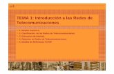 TEMA 1: Introducción a las Redes de Telecomunicacionestrajano.us.es/~rafa/REDES/apuntes/T1-Introduccion.pdf · TEMA 1: Introducción a las Redes de Telecomunicaciones 1. Modelo Genérico.