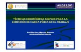 Técnicas Ergonómicas Simples Az - audergo.org - Prevention World.com • Apud, E, Gutiérrez, M., Lagos, S., Maureira, F., Meyer, F. y Espinoza, J., 1999, “Manual de Ergonomía