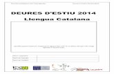 DEURES D’ESTIU 2014 Llengua Catalana - _deures... · PDF filereforçar i refrescar alguns dels continguts treballats a 6è i t ... • Tota la feina que facis la lliuraràs al teu/va