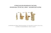 PROGRAMACION DIDACTICA DE  · PDF fileprogramacion didactica de saxofon conservatorio profesional de musica costa del sol curso academico 2015 -2016