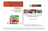 INVERSIONES MINERAS EN EL PERU - minem.gob.pe · PDF fileInversiones Mineras P 2011 PER 13 Ministerio de Energía y Minas ... Búsqueda de agua en áreas desérticas Conocer el geoambiente