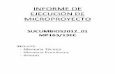 INFORME DE EJECUCIÓN DE MICROPROYECTOmicroproyectos.s3.amazonaws.com/sync2/Sucu2012_01_MP163_13EC… · la crianza de pollos cariocos para el desarrollo económico y sostenible de