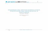EXAMEN DE OPOSICIONES PARA PROFESOR DE · PDF fileExamen Oposiciones Ceuta 2016 ... Tema 07: El espacio rural, actividades agrarias Tema 27: Nacimiento y expansión del Islam Tema