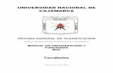 MOF Facultades - Universidad Nacional de Cajamarca UNC Facultades.pdf · derecho público, autónoma por ... Carretera Baños del Inca. ... órgano de ejecución de la Ley Universitaria