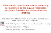 Eliminación de contaminantes polares y persistentes de las …aca-web.gencat.cat/aca/documents/ca/jornadatecnica002/ponencies/... · M. Petrovic, IIQAB -CSIC, Barcelona, Spain Eliminación