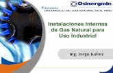 Ing. Jorge Juárez -  · PDF fileInstalaciones Internas para Industrias Usos 1. Alimentos: Panificación, lácteos, cerveza aceites y grasas 2. Manufactura: Hilandería y tejidos