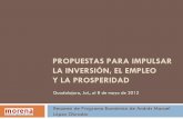 PROPUESTAS PARA IMPULSAR LA INVERSIÓN, EL …lopezobrador.org.mx/wp-content/uploads/2012/05/120508Programa... · BAJA DE GASTO PUBLICO Y AUMENTO DE INVERSION EQUILIBRIO MACROECONÓMICO