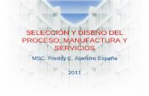 SELECCIÓN Y DISEÑO DEL PROCESO; MANUFACTURA Y  · PDF fileSELECCIÓN Y DISEÑO DEL PROCESO; MANUFACTURA Y SERVICIOS MSC. Freddy E. Aliendre España 2011