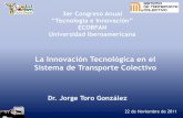 La Innovación Tecnológica en el Sistema de Transporte ... innovacion tecnologica en el... · Catenaria Rígida