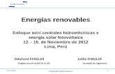Enfoque mini centrales hidroeléctricas e energía solar ... · PDF fileenergía solar fotovoltaica 12. ... PERU Departamento del Cusco Años 1986 -1987 . Motivo del viaje : Diversificación