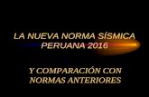 LA NUEVA NORMA SÍSMICA PERUANA 2016 Y · PDF file• en 2016 se tiene una nueva norma sÍsmica peruana. • la filosofÍa consiste en: • evitar pÉrdida de vidas humanas • asegurar
