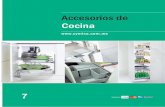 Accesorios de Cocina - · PDF fileCLAVE MATERIAL COLOR CAPACIDAD BOTE TIPO ALTURA BOTE 310 mm. 310 mm. 450 mm. Botes basureros 320.120 320.121 320.122 B A A 310 ... Soporte principal