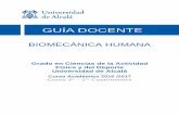 BIOMECÁNICA HUMANA - uah.es · PDF fileEmail:  @uah.es ... Biomecánica de la cadera y de ... presentaciones para que los alumnos