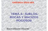 TEMA 3.- SUELOS, ROCAS Y MACIZOS ROCOSOSjsvsl.wikispaces.com/file/view/GEO+APLICADA.+TEMA+3.pdf · origen de los minerales. ... mantienen sus propiedades en toda su superficie. Rocas: