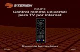 PARA TV POR ITERET - · PDF filenuevo Control remoto universal para TV ... En la sección “Códigos de ... to install and operate your new Steren´s Internet TV universal remote